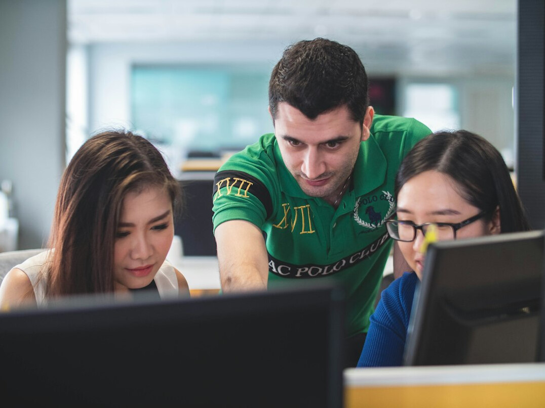 group of students in programming course