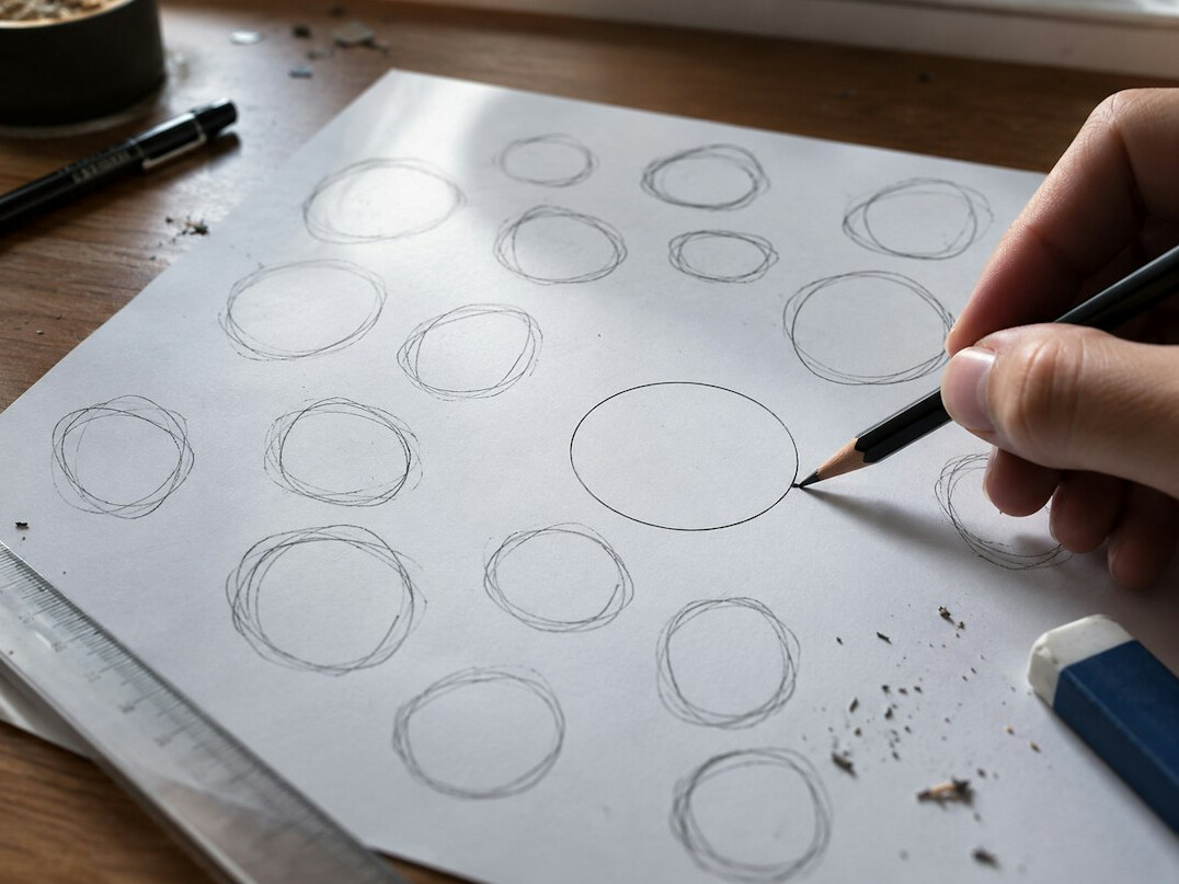 person designing website mockup
